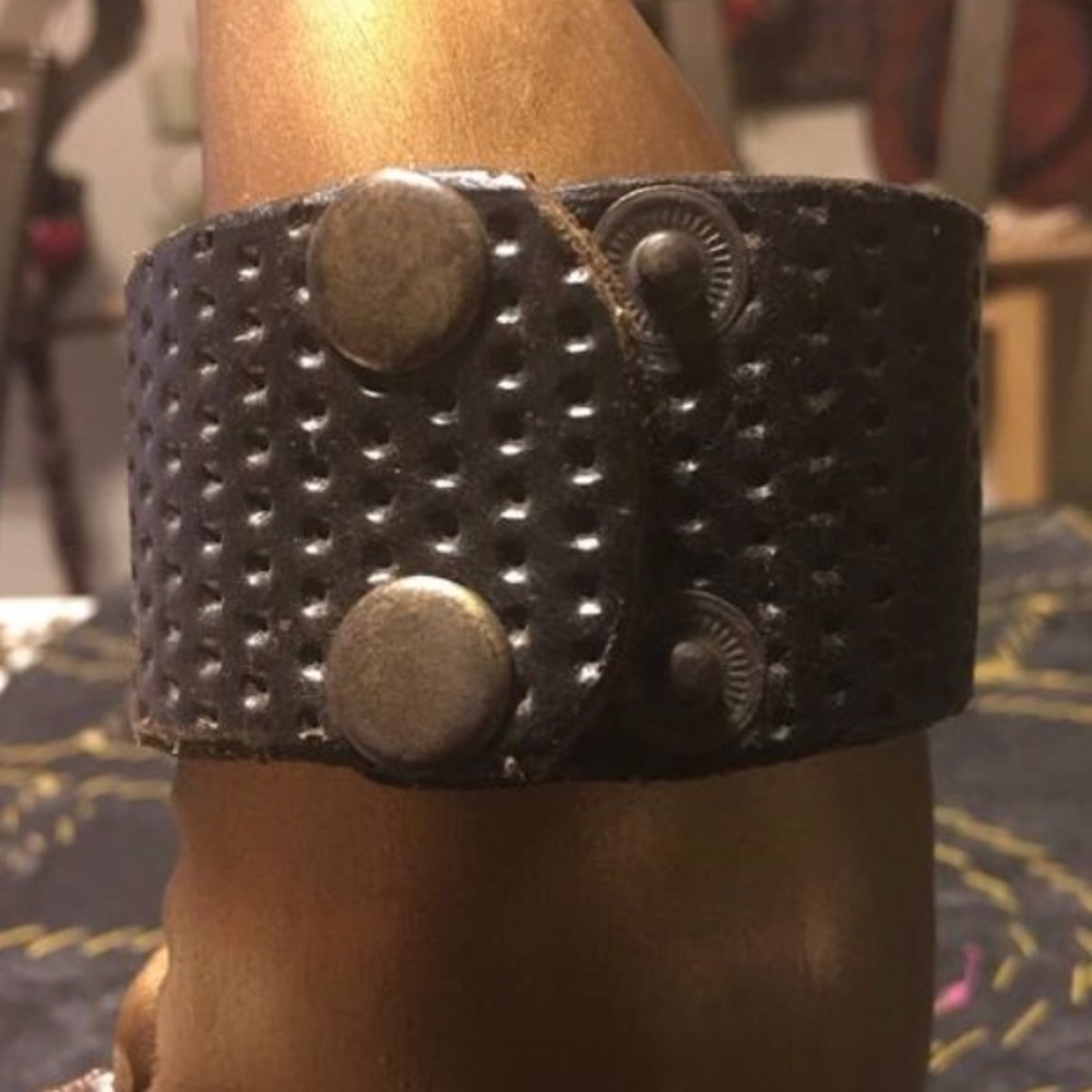 Genuine Leather Wide Cuff Bracelets